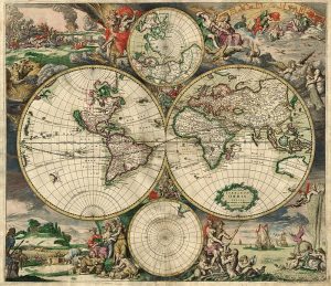 World map from 1689