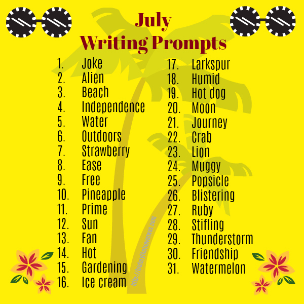 July writing prompts