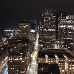 Downtown Seattle by night