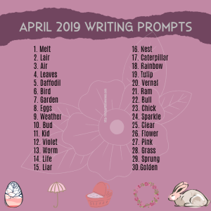 April 2019 Writing Prompt List