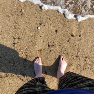 Dipping my toes in the Atlantic Ocean