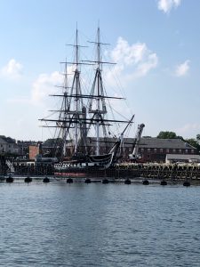 The USS Constitution in Boston Harbor