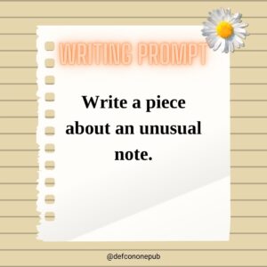 Writing Prompt: Write a piece about an unusual note.
